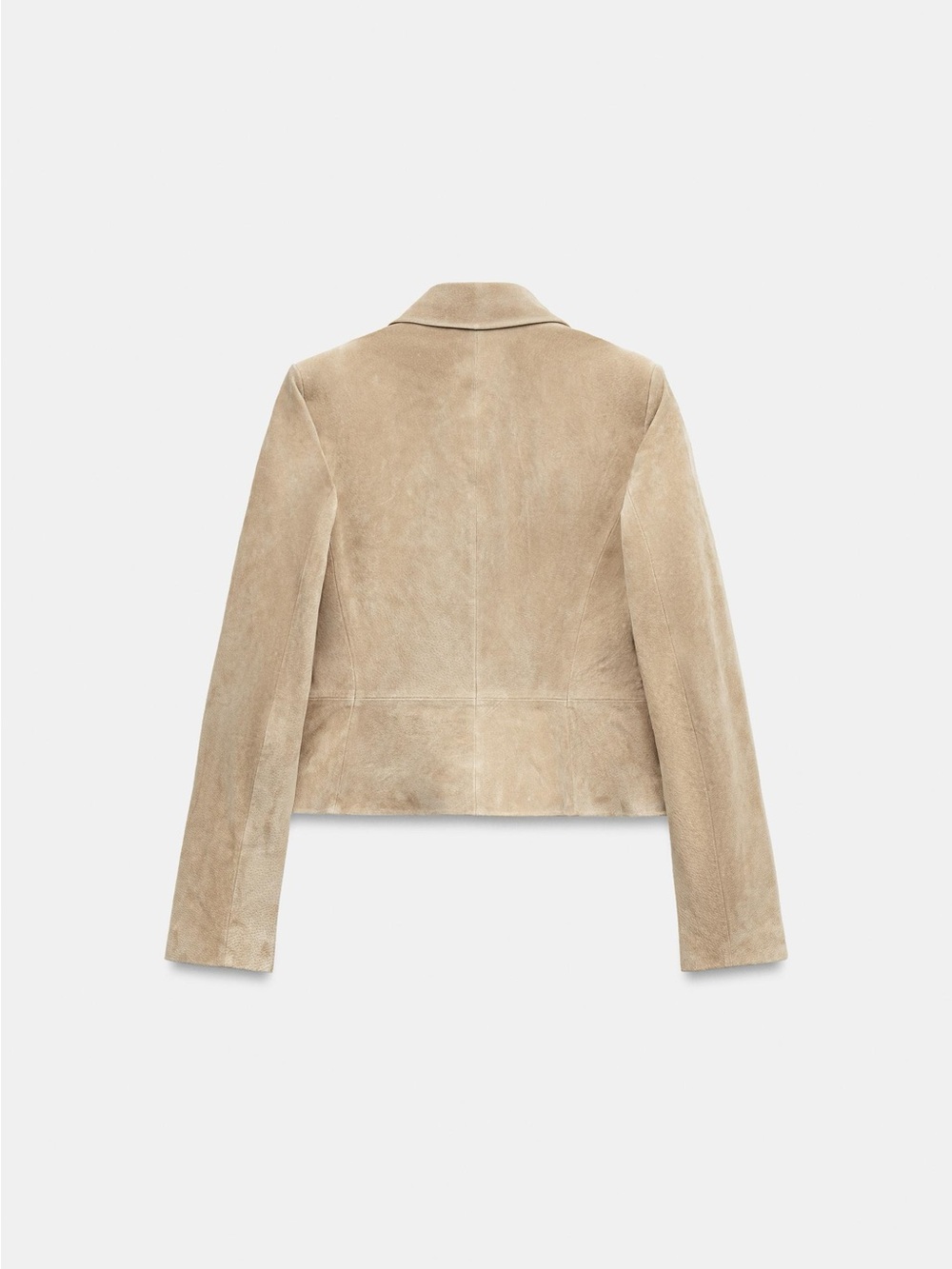 Zara LEATHER CROPPED BLAZER WITH SHOULDER PADS 3046/283/711 - Picture 2 of 7